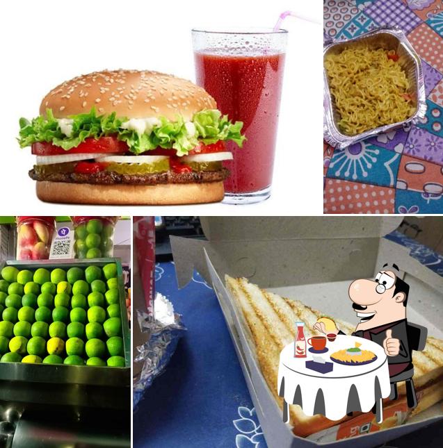 Try out a burger at Ajay juice center