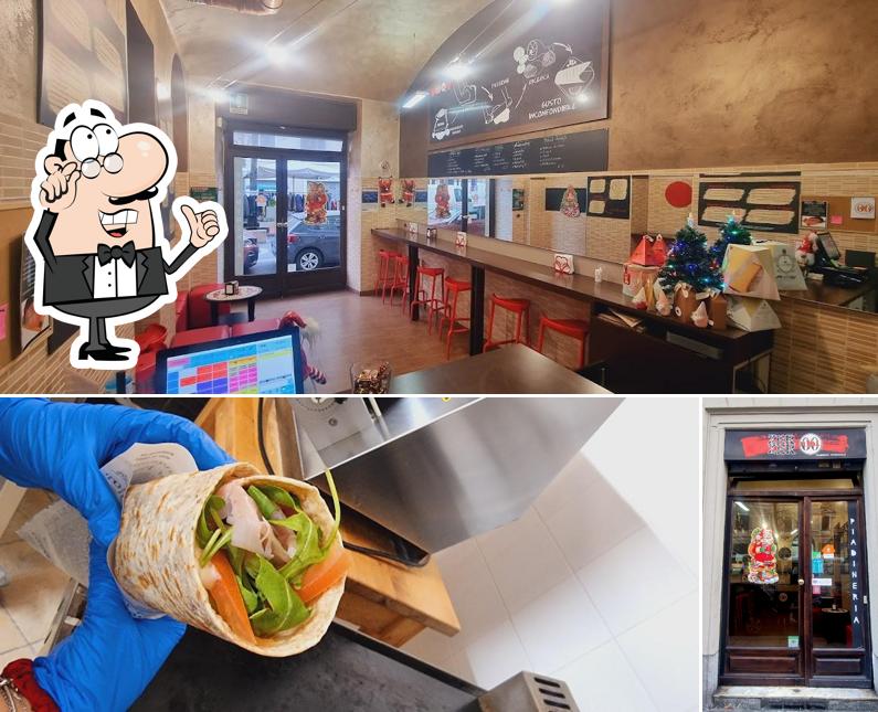 Tra le diverse cose da Zero Zero Piadina Shop si possono trovare la interni e cibo