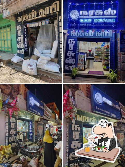 Take a look at the image displaying food and exterior at narasu's coffee shop