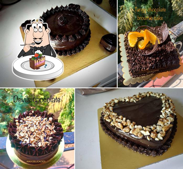 Chocolate cake at Alis plus Health & AIKA