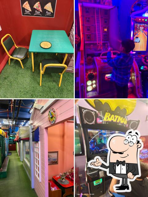 Take a seat at one of the tables at Hang Out