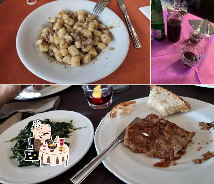 Tra le varie cose da Bar Trattoria Osteria Nuova si possono trovare la cibo e interni