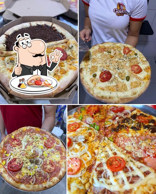 Consiga pizza no Gizelda Lanches