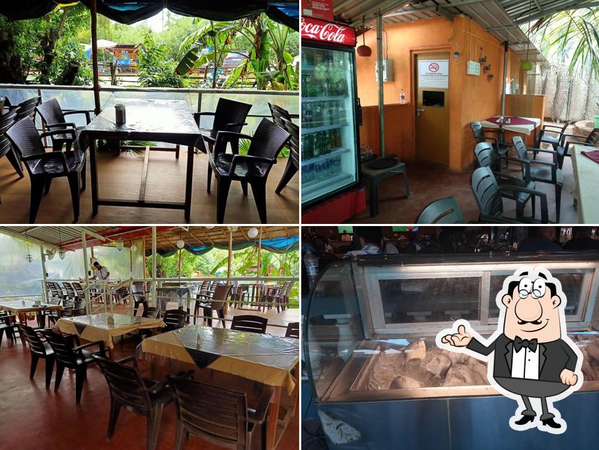 Take a seat at one of the tables at Big Fish