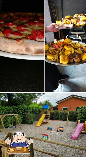 La cibo e area giochi del ristorante