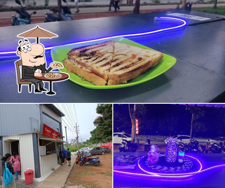 Among various things one can find exterior and food at NUTRO BAR