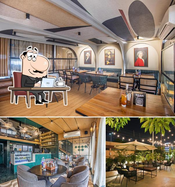 The interior of Abongzaa Multi Cuisine Cafe & Restaurant - Lucknow