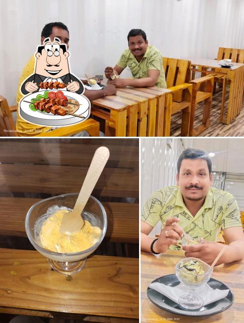 Take a look at the photo depicting food and interior at Frozen happiness