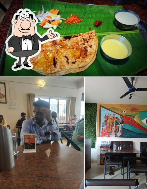 Take a look at the picture depicting interior and food at Shri Guru Basaveshwara khanavali