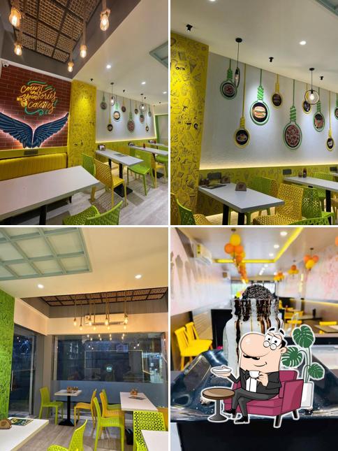 The interior of Cheesy Crazy Cafe