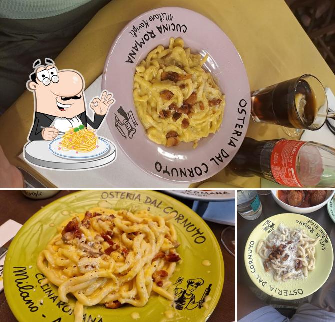 Spaghetti alla carbonara al Osteria dal Cornuto