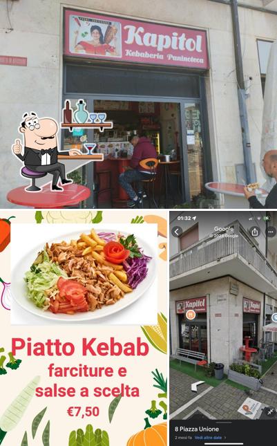 Gli interni di Kapitol Kebab