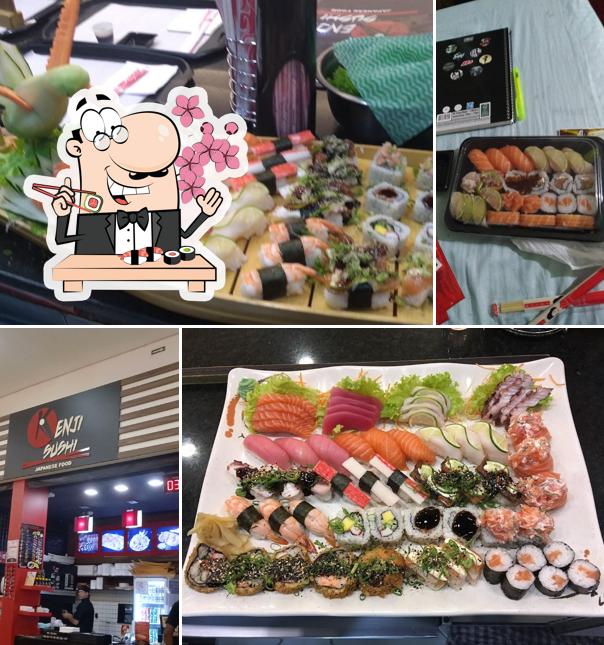 Peça diferentes opções de sushi