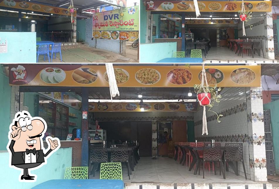 The interior of Lakshmi Venkateshwara Bhojanam Hotel
