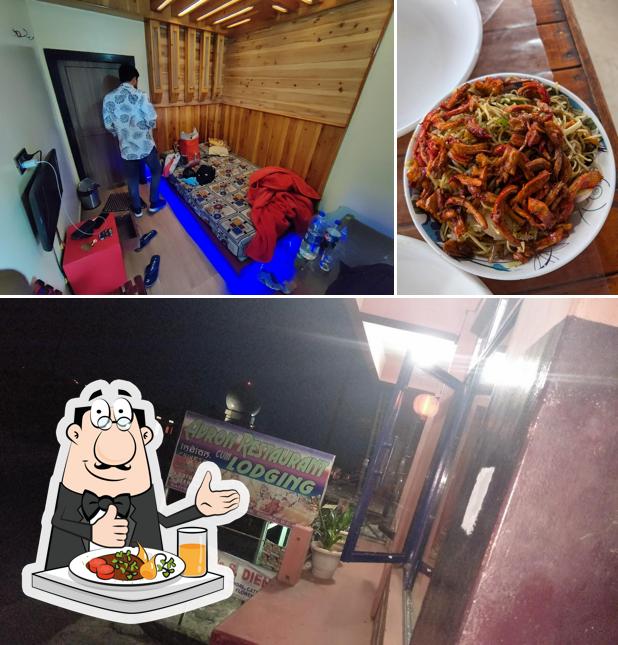 Among various things one can find food and exterior at Avron Restaurant & Lodging