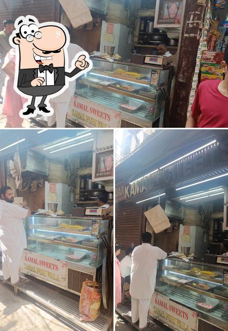 The picture of interior and food at Kamal Bhojnalaya