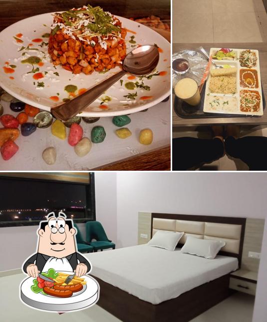 Check out the picture showing food and interior at The Ritu's Resort