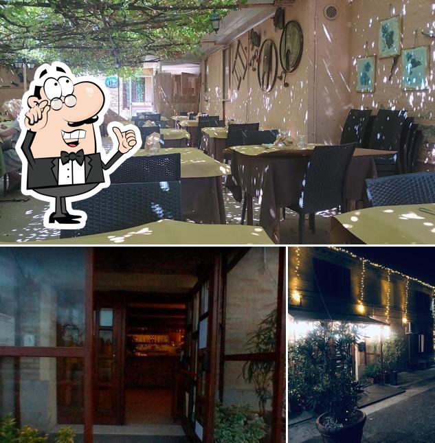 Gli interni di Osteria del Moro