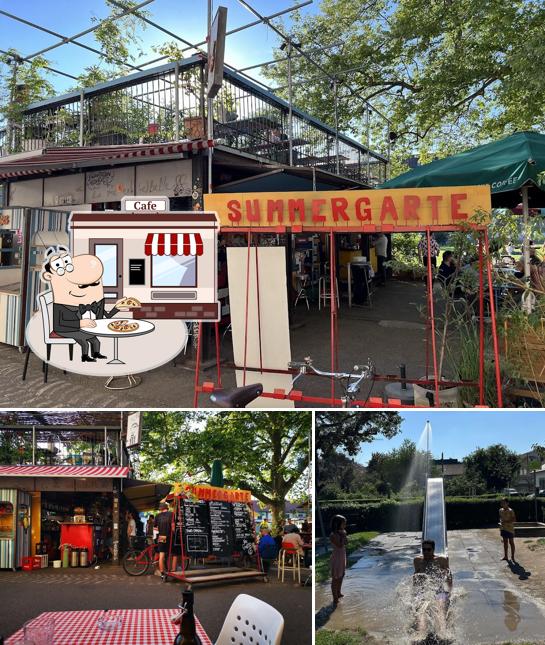 Puoi goderti l'aria fresca da seduto all'esterno di Clube Social Summergarte