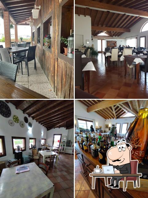 Gli interni di Osteria al Brolo