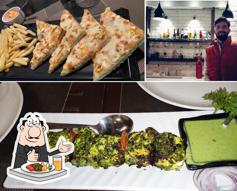 The restaurant's food and bar counter