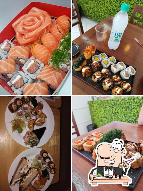 Rolos de sushi são servidos no Sukoá sushi Tatuapé