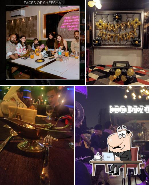 The interior of SHEESHA Brew & Kitchen