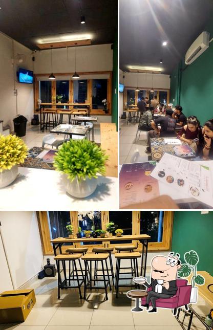 The interior of The shawarma club