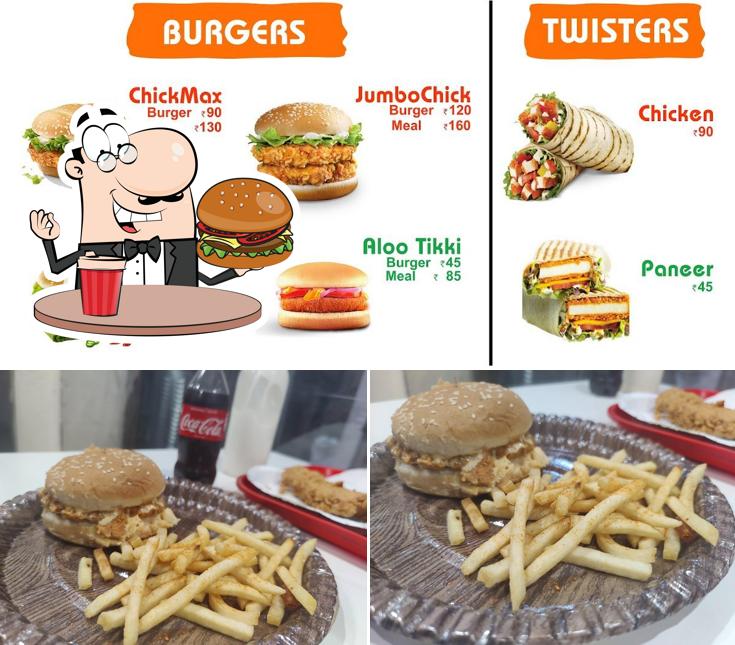 Try out a burger at LickaChick Restaurant