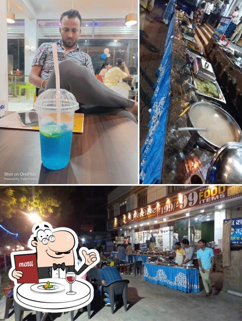 This is the picture showing food and interior at URC