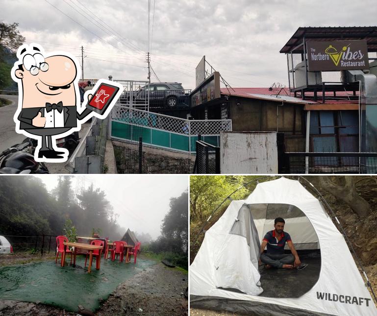 Enjoy the view at the outside area of Traditional Food Point