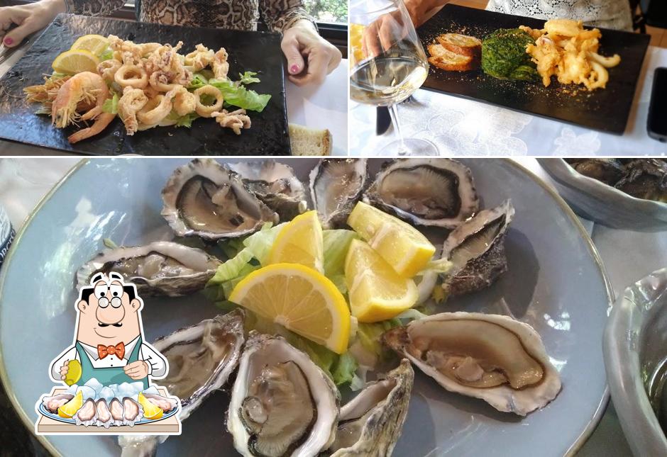 Ostriche al Ristorante Ostaria Del Villaggio