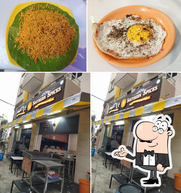The photo of interior and food at Southern spices