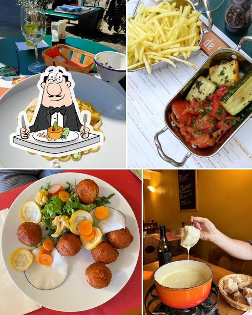 Cibo al Café de la Poste à Cully