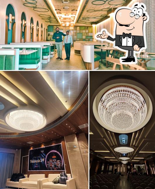 Take a seat at one of the tables at The Hungry Belly