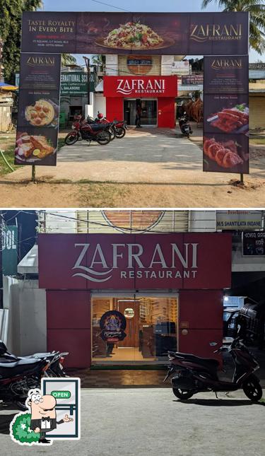 The exterior of Zafrani Restaurant