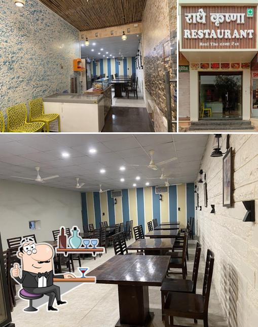 The interior of Radhe krishna RESTAURANT