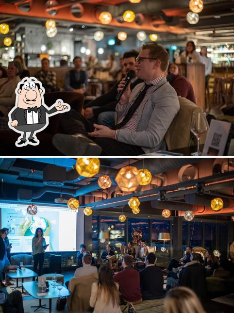 Gli interni di coworkingbar.ch Locarno BLU Restaurant & Lounge