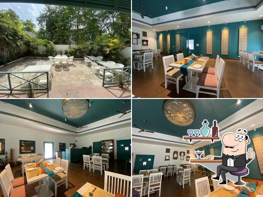 The interior of Mogra Multicuisine Restaurant