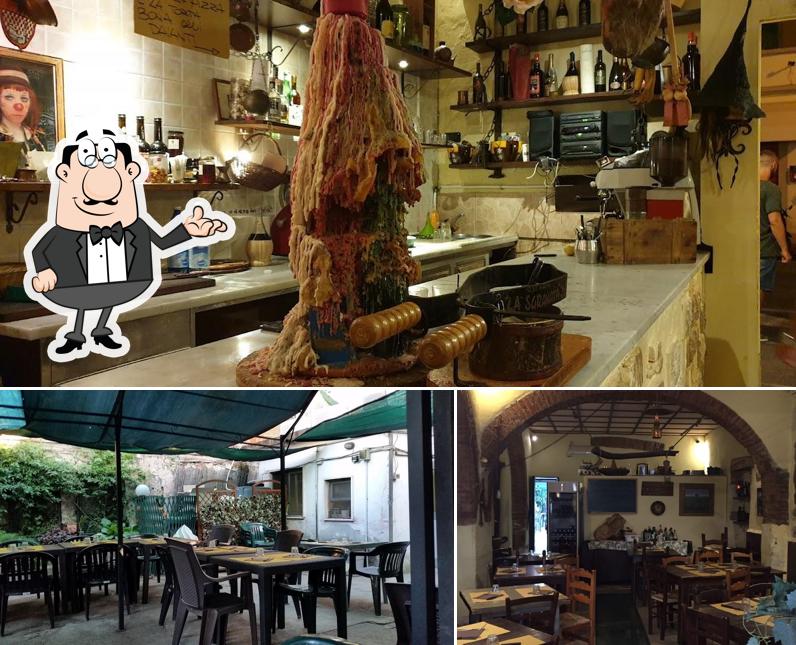 Gli interni di Osteria La Sgranata