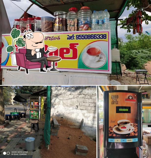 The interior of Santhoshi maatha tea stall