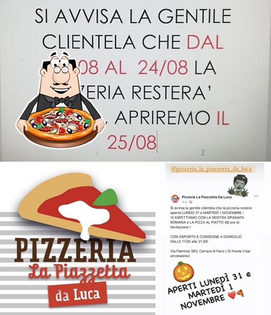 A Pizzeria La Piazzetta da Luca, puoi ordinare una bella pizza