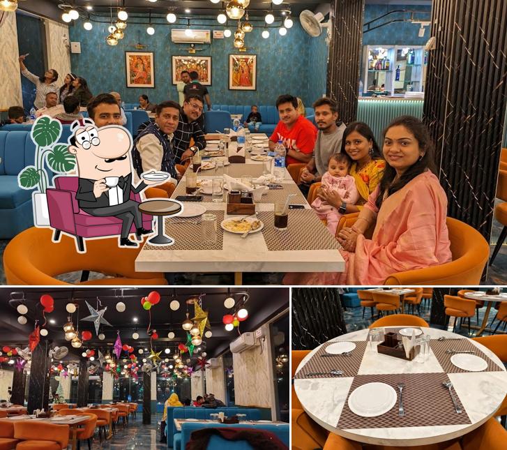 The interior of Sanjha Bela Restaurant