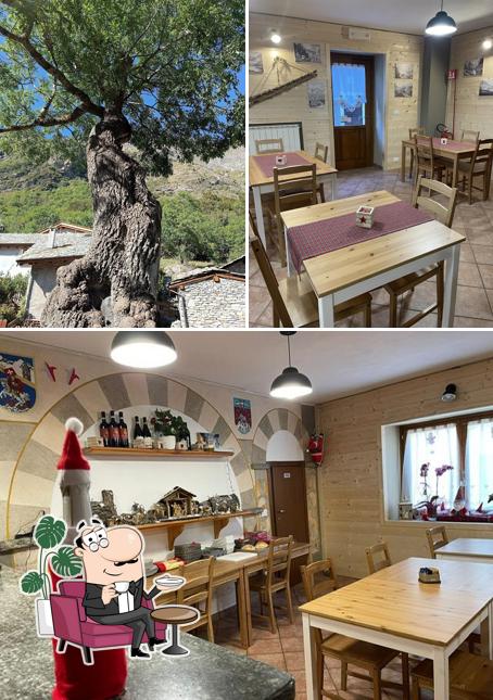Gli interni di Osteria del Mulino