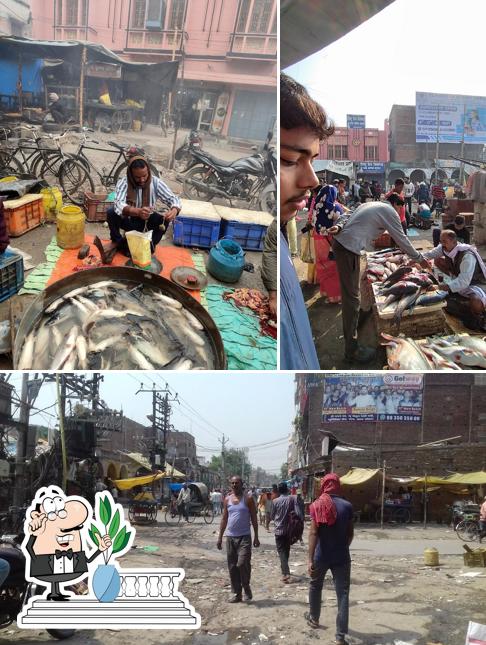 The outside area is an important feature of Sandha Dhalla Fish Market