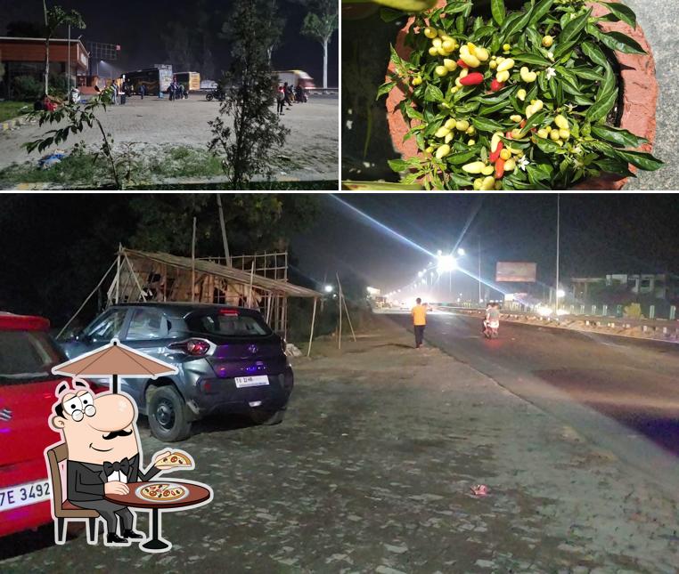 The picture of New golden dhaba’s exterior and food