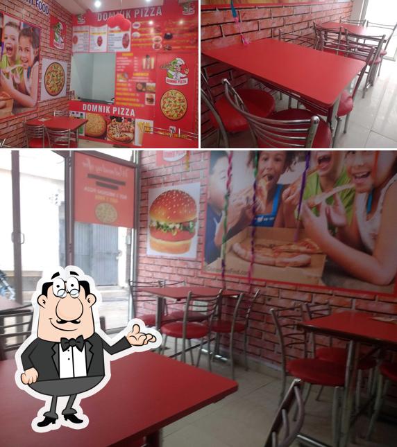 The interior of Rominick Pizza