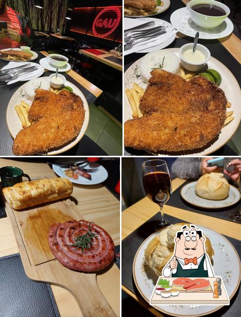 Peixe e fritas em Gau Cozinha Ítalo-Gaúcha