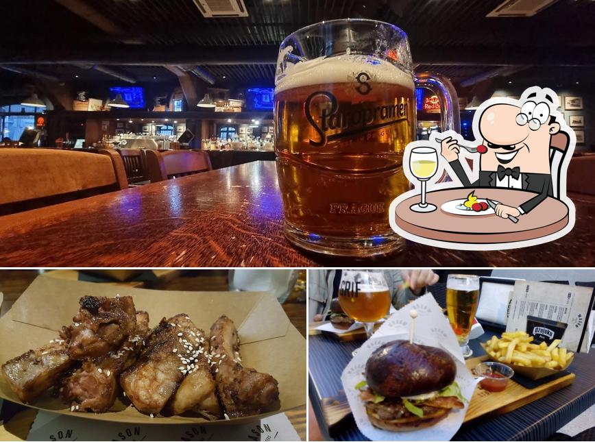 La cibo e birra del ristorante