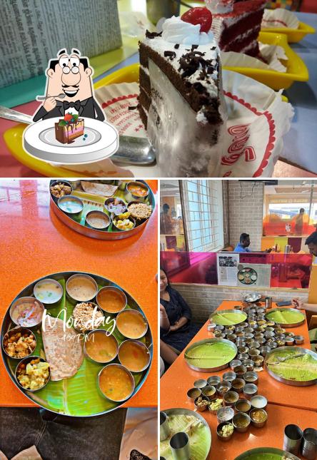 Chocolate cake at Maruthi Restaurant